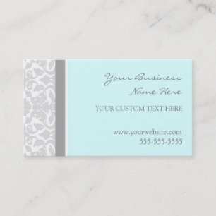 Cartões de visitas elegantes do damasco das cinzas