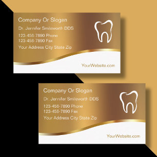 Cartões de visitas elegantes do dentista