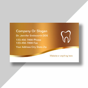 Cartões de visitas elegantes do dentista