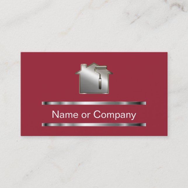 Cartões de visitas elegantes do pintor (Frente)