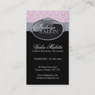 Cartões de visitas elegantes do salão de beleza