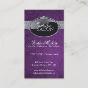 Cartões de visitas elegantes do salão de beleza