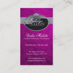 Cartões de visitas elegantes do salão de beleza