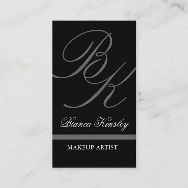 Cartões de visitas elegantes dos monogramas (Frente)