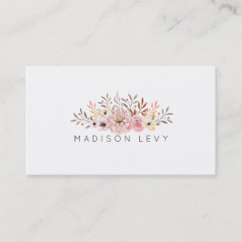 Cartões de visitas Elegantes Simples de Buquê de A