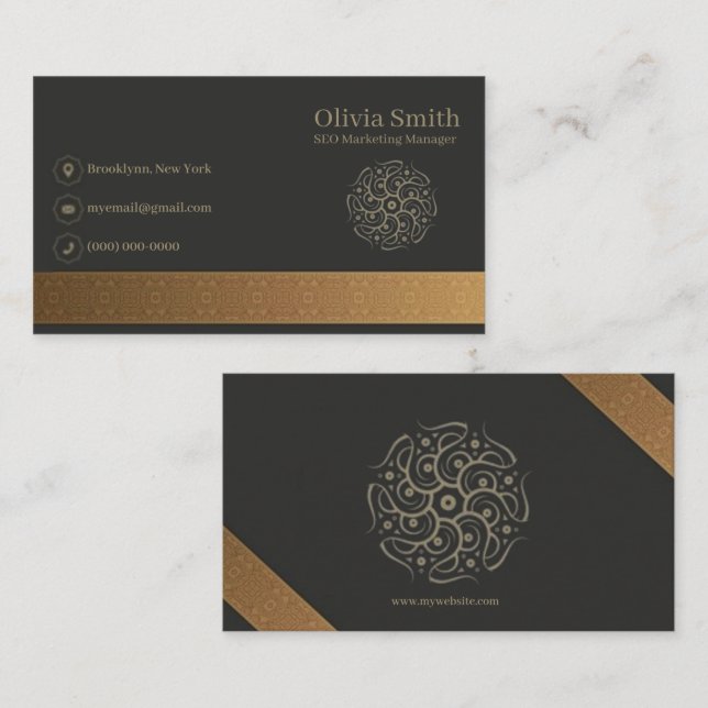 Cartões de visitas Elegíveis Editáveis Personalizá (Frente/Verso)