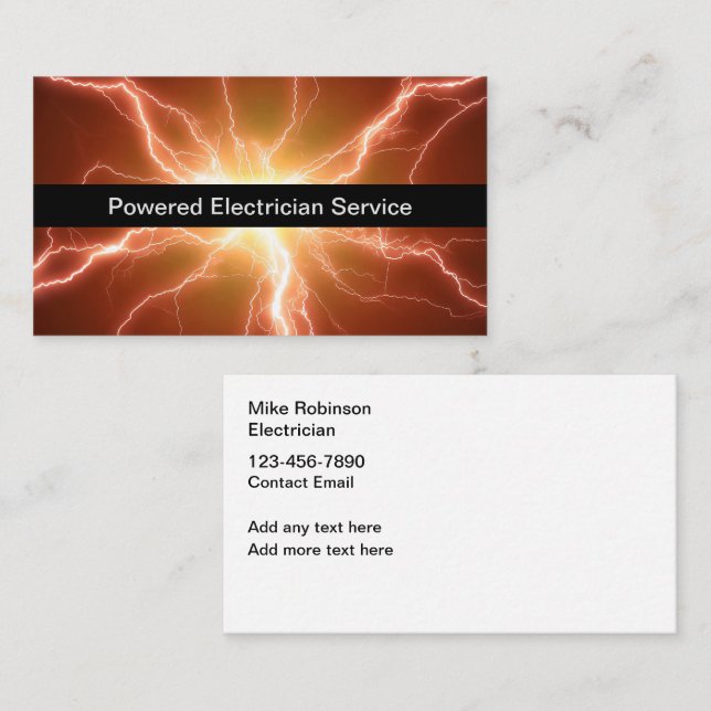 Cartões de visitas Eletrônicos Modernos legal (Frente/Verso)