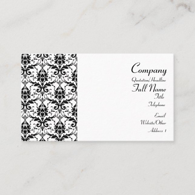 Cartões de visitas embutidas por cor damasco (Frente)