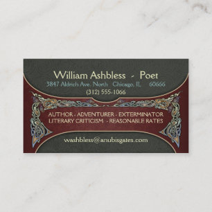 Cartões de visitas emocionantes celtas dos animais