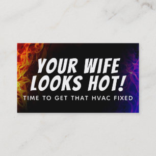 cartões de visitas engraçados de slogans do HVAC