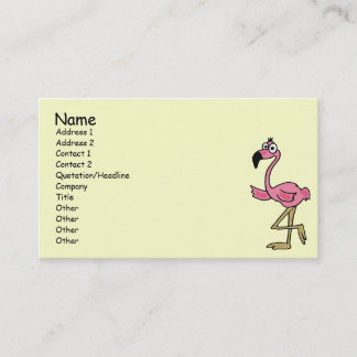 Cartões de visitas engraçados do flamingo BL