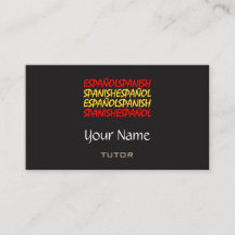 Cartões de visitas espanhóis do tutor