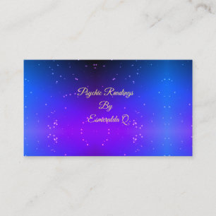 Cartões de visitas espirituais Dourados do roxo do