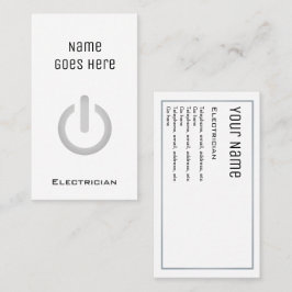 Cartões de visitas "essenciais" do eletricista