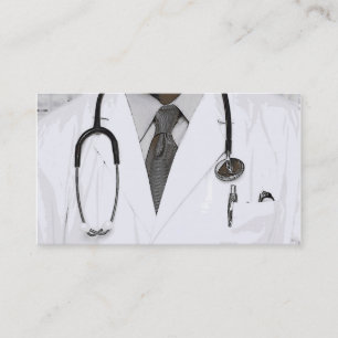Cartões de visitas estetoscópicas brancas pretas