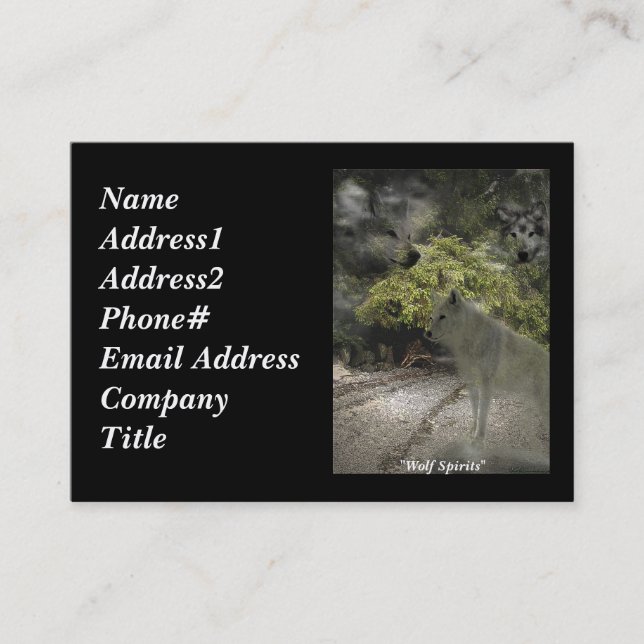 Cartões de visitas Fantasmas WOLF (Frente)