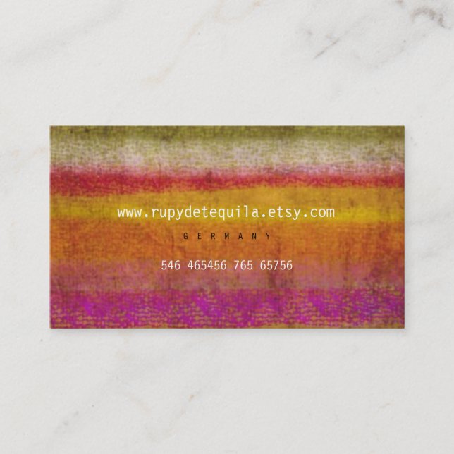 Cartões de visitas feitos à mão (Frente)