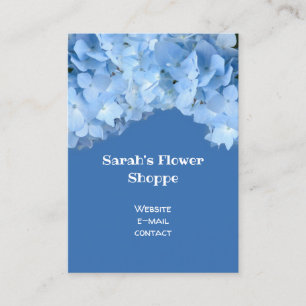 Cartões de visitas Femininas com Hydrangea Azul