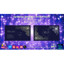 Cartões de visitas flexíveis de Marinho Elegante p