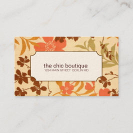 Cartões de visitas florais chiques