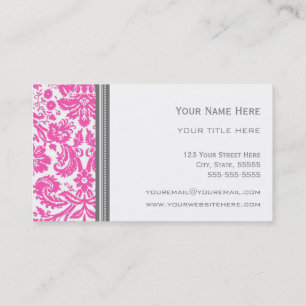 Cartões de visitas florais do damasco cinzento