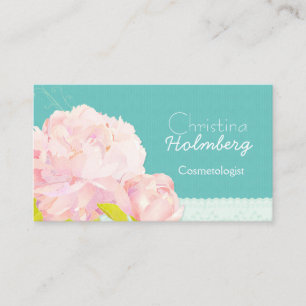 Cartões de visitas florais elegantes do