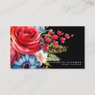 Cartões de visitas Florais Patriotas Americanas
