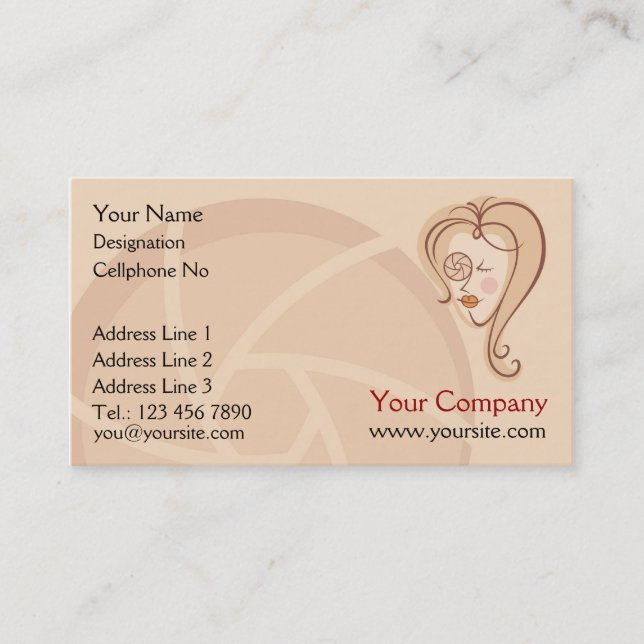 Cartões de visitas Fotógrafas Femininas (Frente)