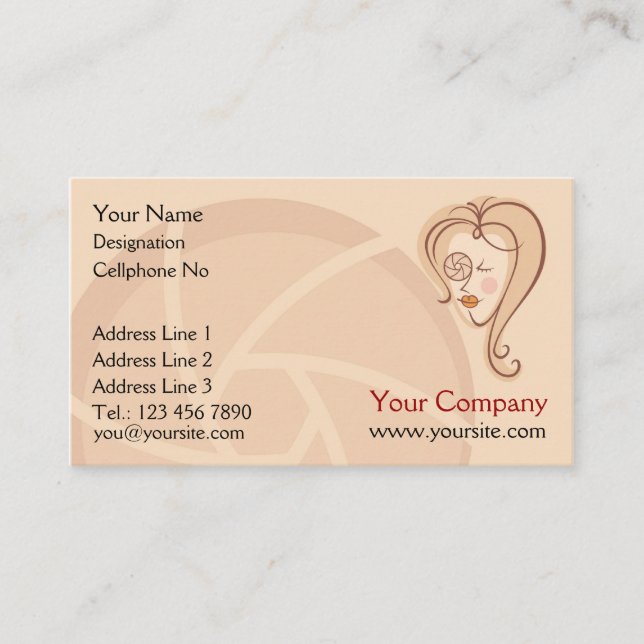 Cartões de visitas Fotógrafas Femininas (Frente)