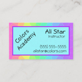 Cartões de visitas Geométricos do Arco-Íris Brilho