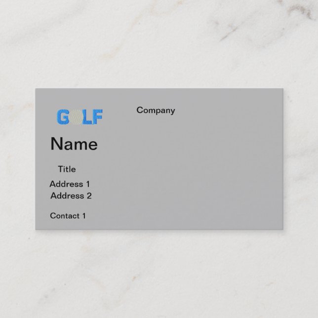 cartões de visitas GOLF (Frente)