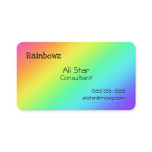 Cartões de visitas Gradiente Brilhantes do Arco-Ír