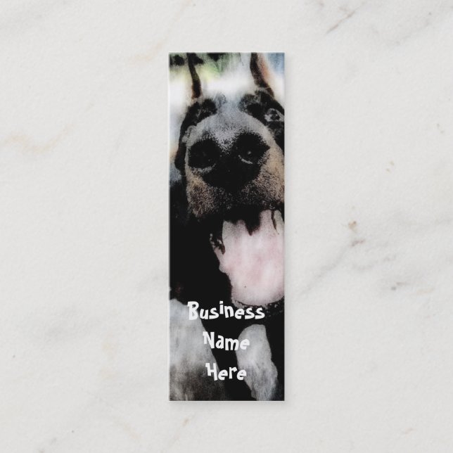 Cartões de visitas Grunge Dog Bookmark (Frente)