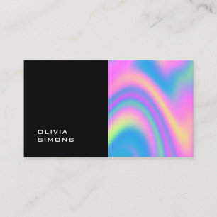 Cartões de visitas holográficas minimalistas