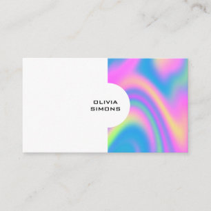 Cartões de visitas holográficas minimalistas