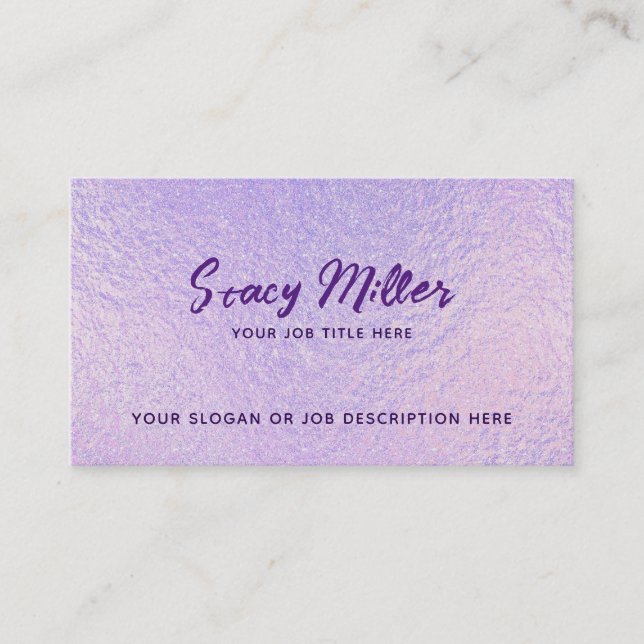 Cartões de visitas holográficos personalizáveis (Frente)