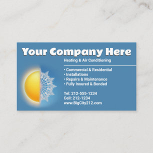 CARTÕES DE VISITAS HVAC PERSONALIZÁVEIS