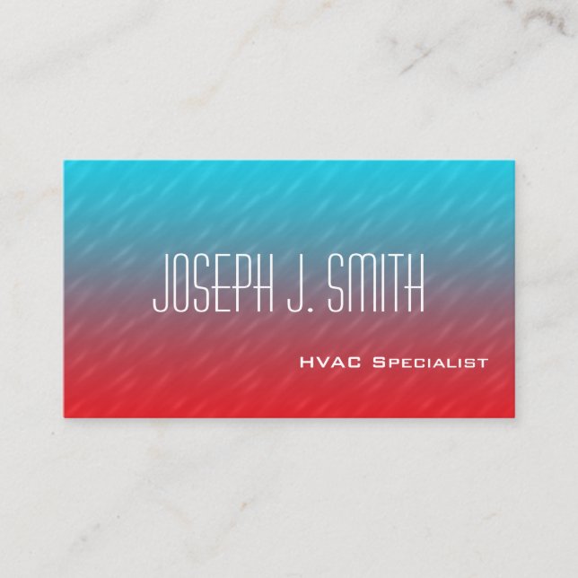 Cartões de visitas HVAC profissionais modernos (Frente)