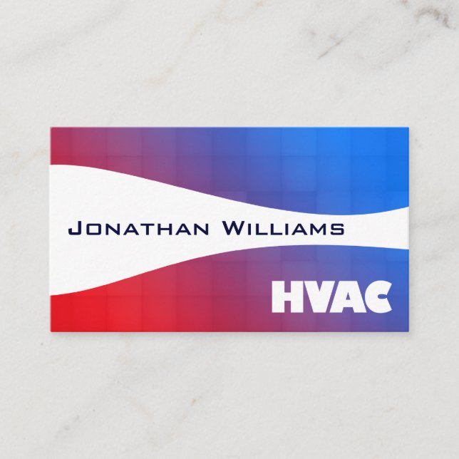 Cartões de visitas HVAC profissionais modernos (Frente)