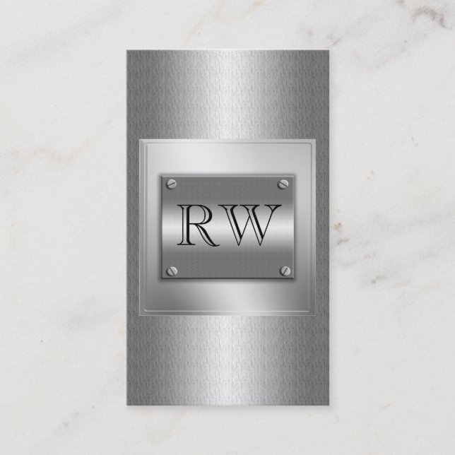 Cartões de visitas indestrutíveis do metal de (Frente)