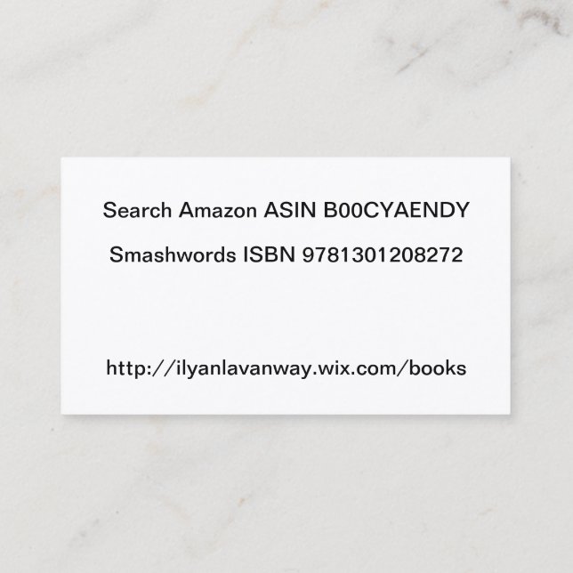 Cartões de visitas indestrutíveis do universo (Verso)