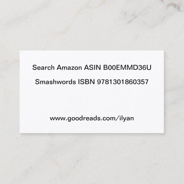 Cartões de visitas indestrutíveis séptuplos (Verso)