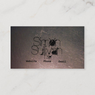 Cartões de visitas inoxidáveis riscados