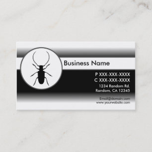 Cartões de visitas insetos de escaravelho preto br