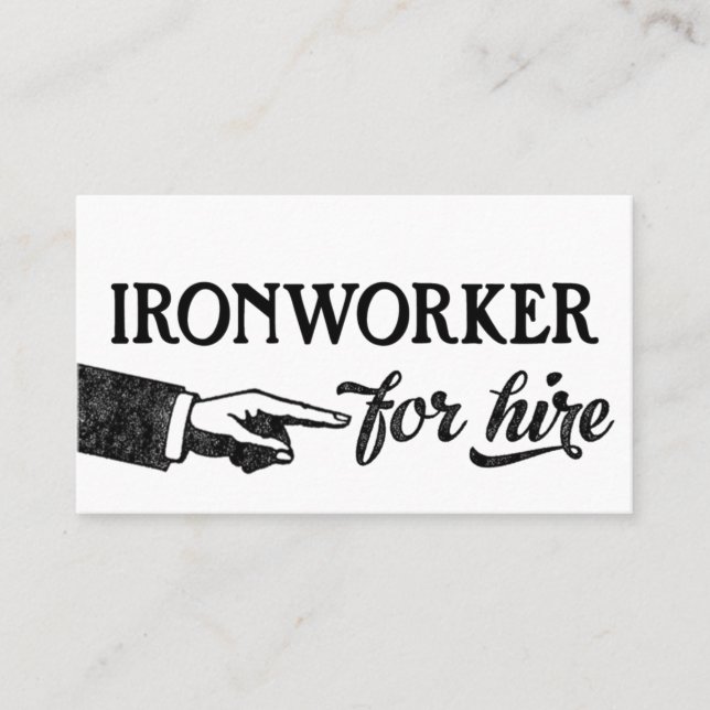 Cartões de visitas Ironworker - Vintage Legal (Frente)