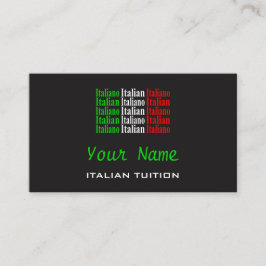 Cartões de visitas italianos do tutor