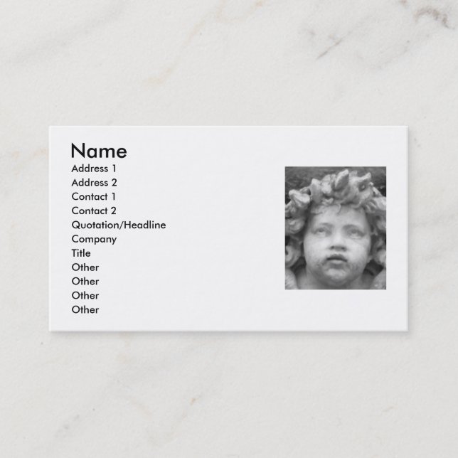 Cartões de visitas italianos românticos do anjo do (Frente)