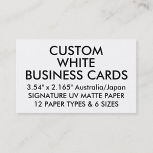 Cartões de visitas japoneses MATTE personalizados