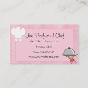 Cartões de visitas Lady Chef