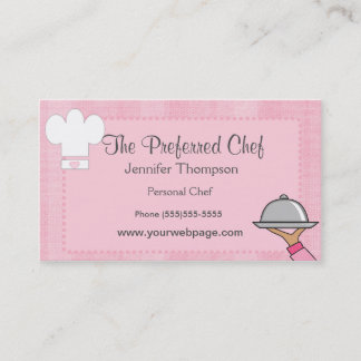 Cartões de visitas Lady Chef